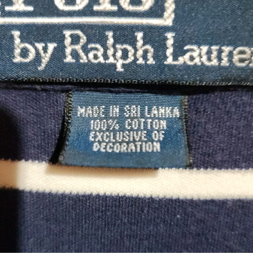Polo Ralph Lauren Mens Short Sleeve‎ Shirt Blue & White Striped Size Large - Picture 5 of 6